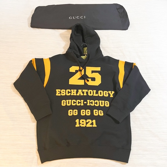 GUCCI SS21 BLIND FOR LOVE Printing Striped Pullover Hoodie - Picture 2 of 16